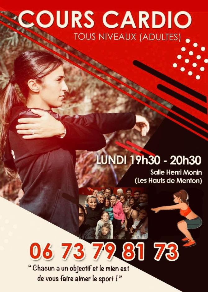 Cour cardio, remise en forme, en groupe à Menton