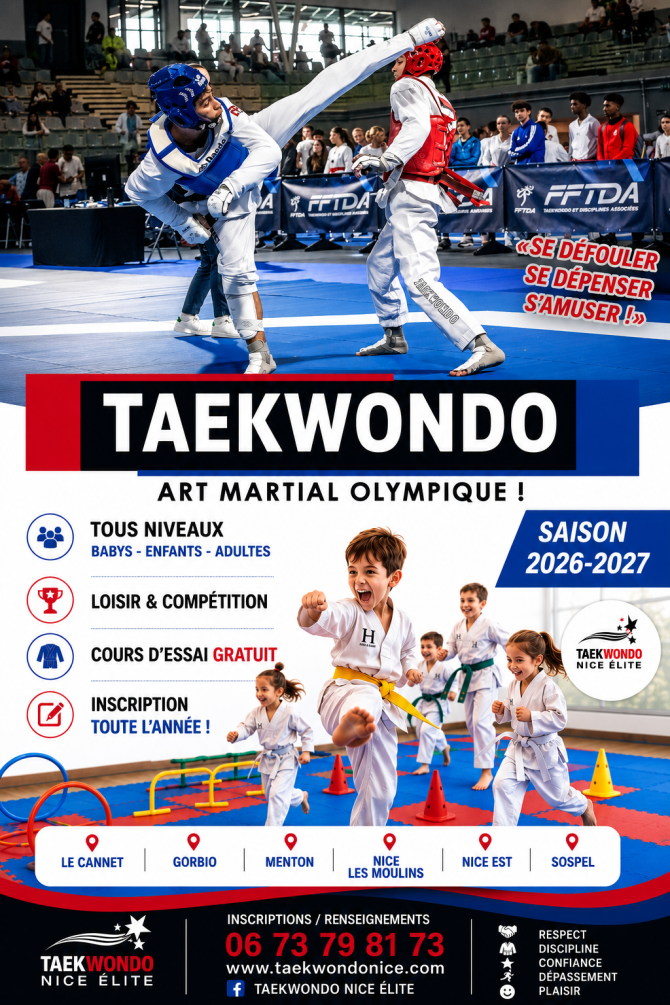 Affiche Taekwondo Nice Elite